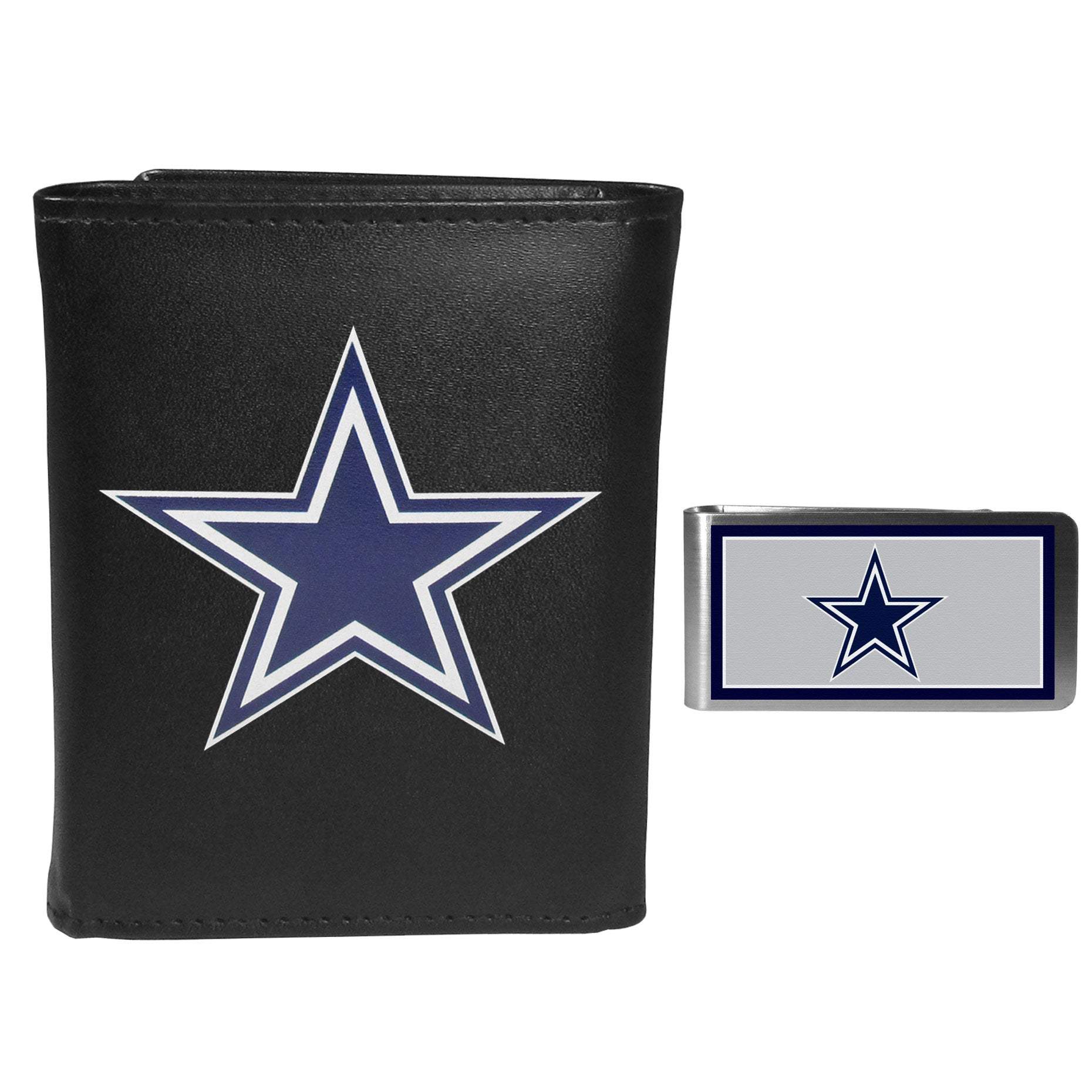 Dallas Cowboys Tri-fold Wallet & Color Money Clip - Dallas Cowboys - Flyclothing LLC