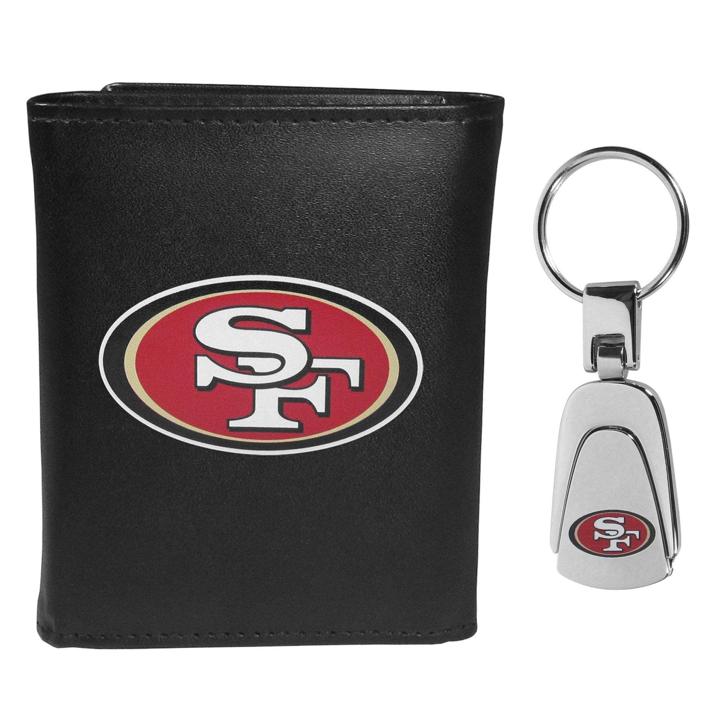 San Francisco 49ers Tri-fold Wallet & Steel Key Chain - San Francisco 49ers - Flyclothing LLC