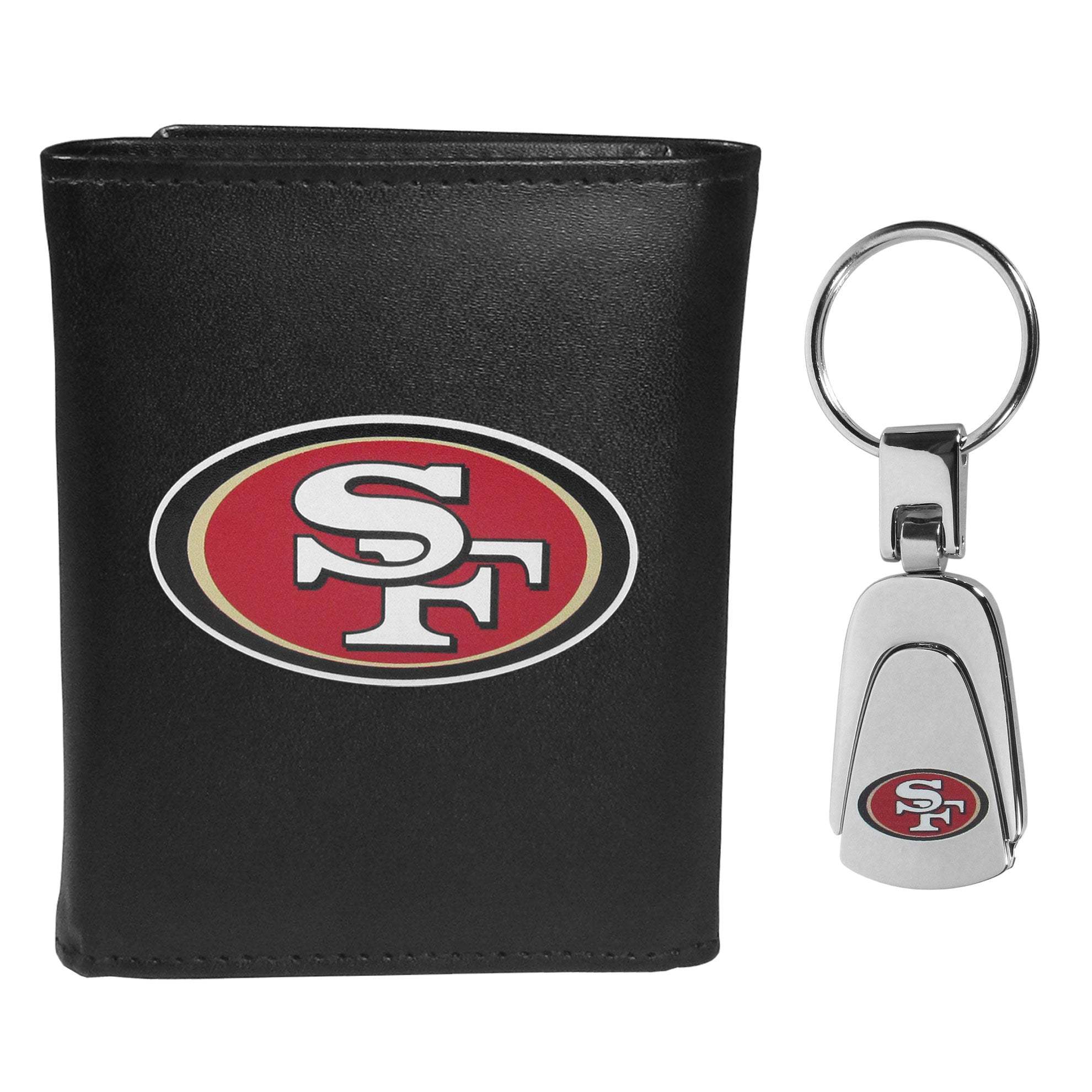 San Francisco 49ers Tri-fold Wallet & Steel Key Chain - San Francisco 49ers - Flyclothing LLC