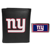 New York Giants Tri-fold Wallet & Color Money Clip - New York Giants