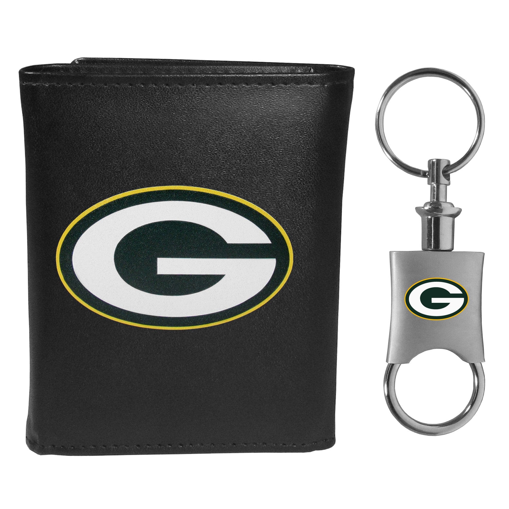 Green Bay Packers Tri-fold Wallet & Valet Key Chain - Green Bay Packers