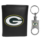 Green Bay Packers Tri-fold Wallet & Valet Key Chain - Green Bay Packers