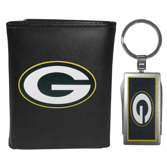 Green Bay Packers Tri-fold Wallet & Multitool Key Chain - Green Bay Packers
