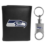 Seattle Seahawks Tri-fold Wallet & Valet Key Chain - Seattle Seahawks