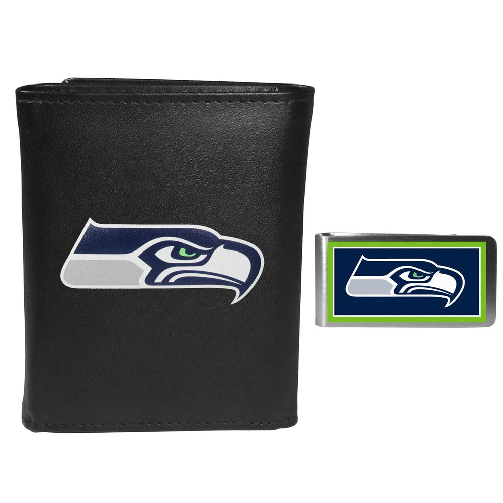Seattle Seahawks Tri-fold Wallet & Color Money Clip - Seattle Seahawks