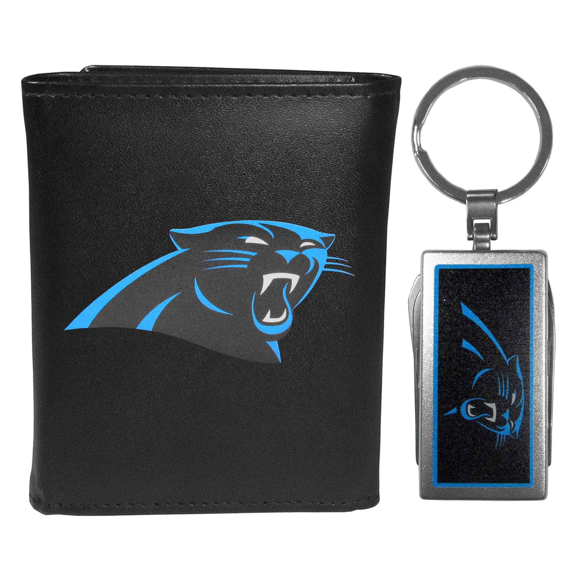 Carolina Panthers Tri-fold Wallet & Multitool Key Chain - Carolina Panthers - Flyclothing LLC