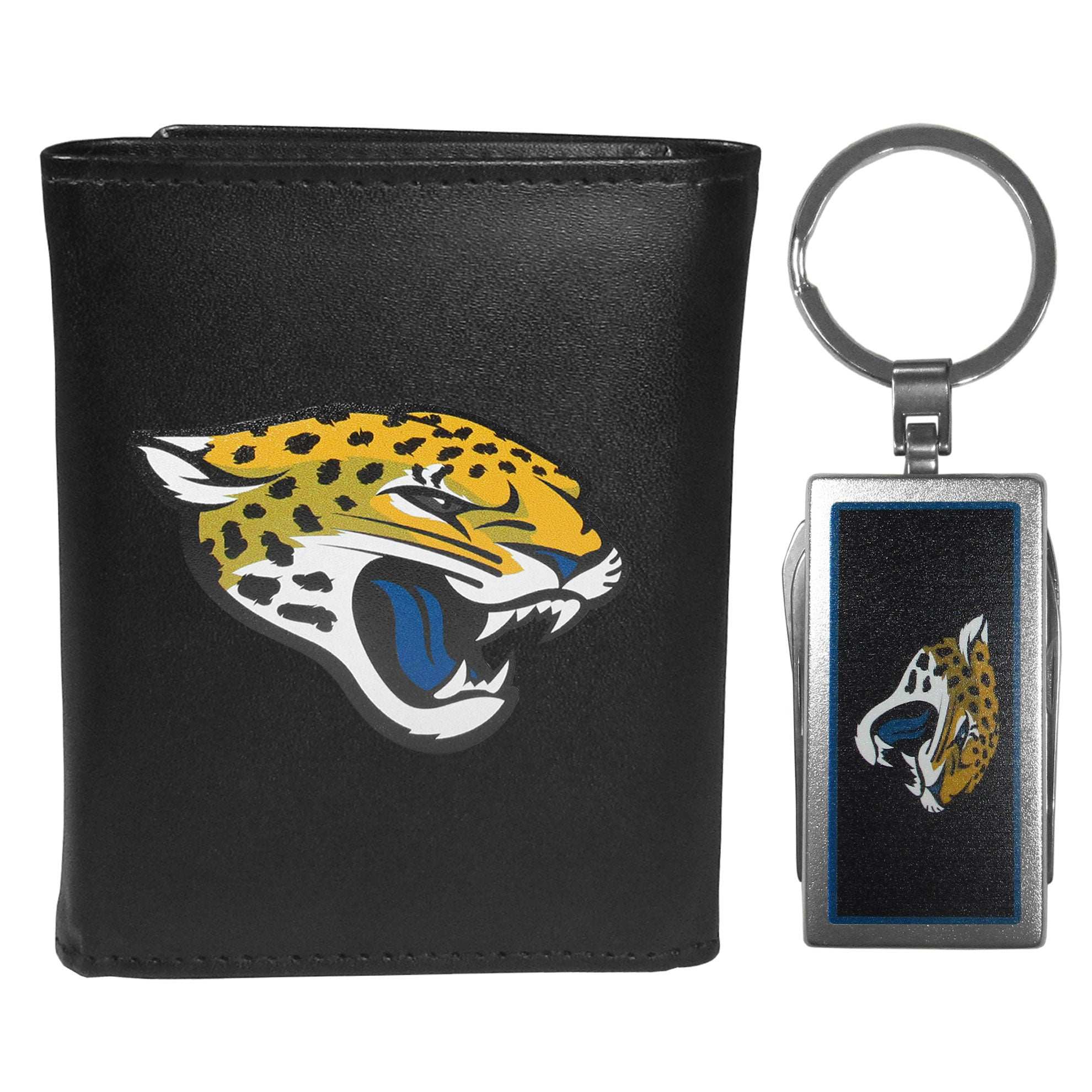 Jacksonville Jaguars Tri-fold Wallet & Multitool Key Chain - Jacksonville Jaguars - Flyclothing LLC