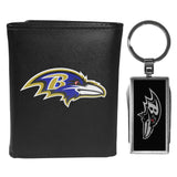 Baltimore Ravens Tri-fold Wallet & Multitool Key Chain, Black - Baltimore Ravens