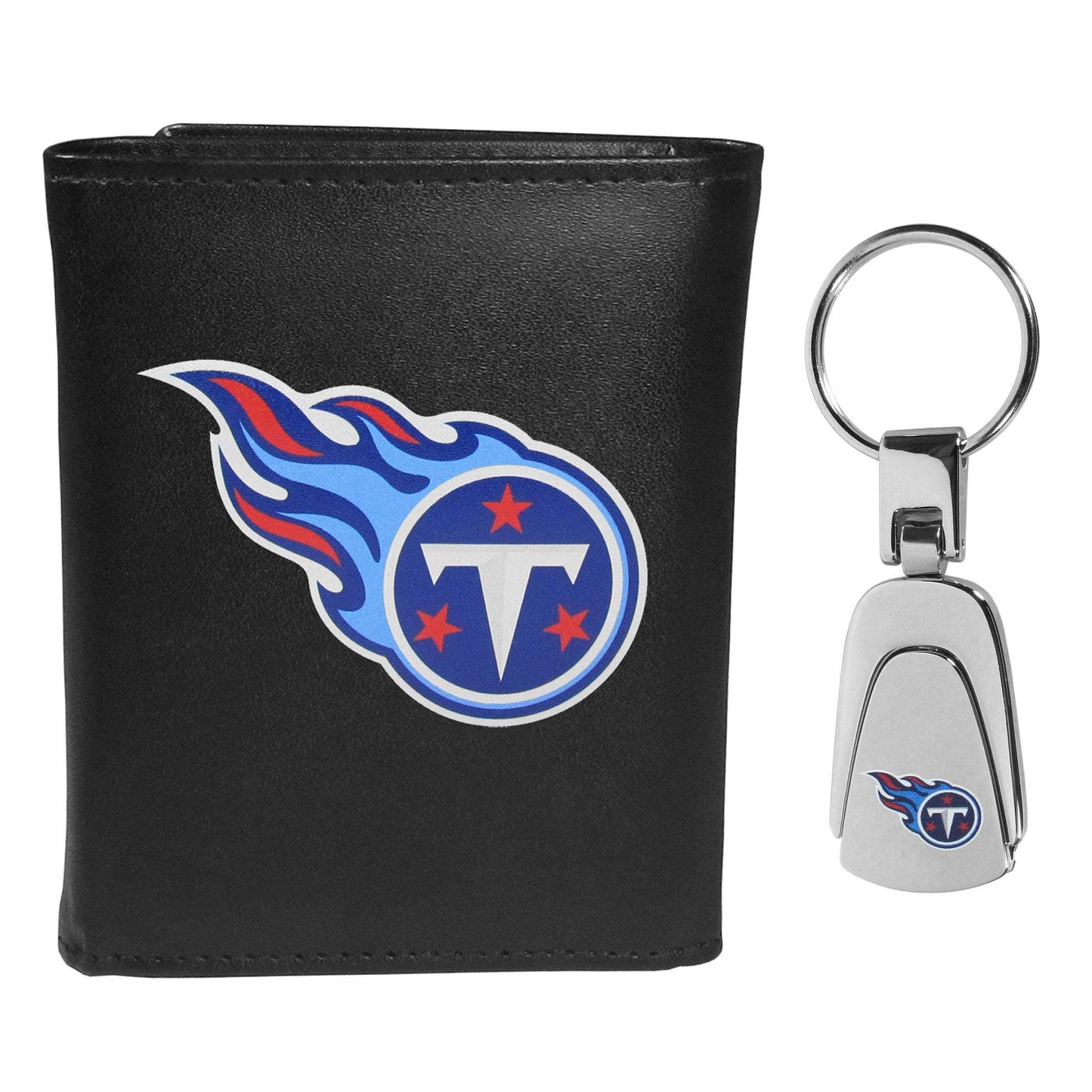 Tennessee Titans Tri-fold Wallet & Steel Key Chain - Tennessee Titans - Flyclothing LLC