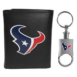 Houston Texans Tri-fold Wallet & Valet Key Chain - Houston Texans