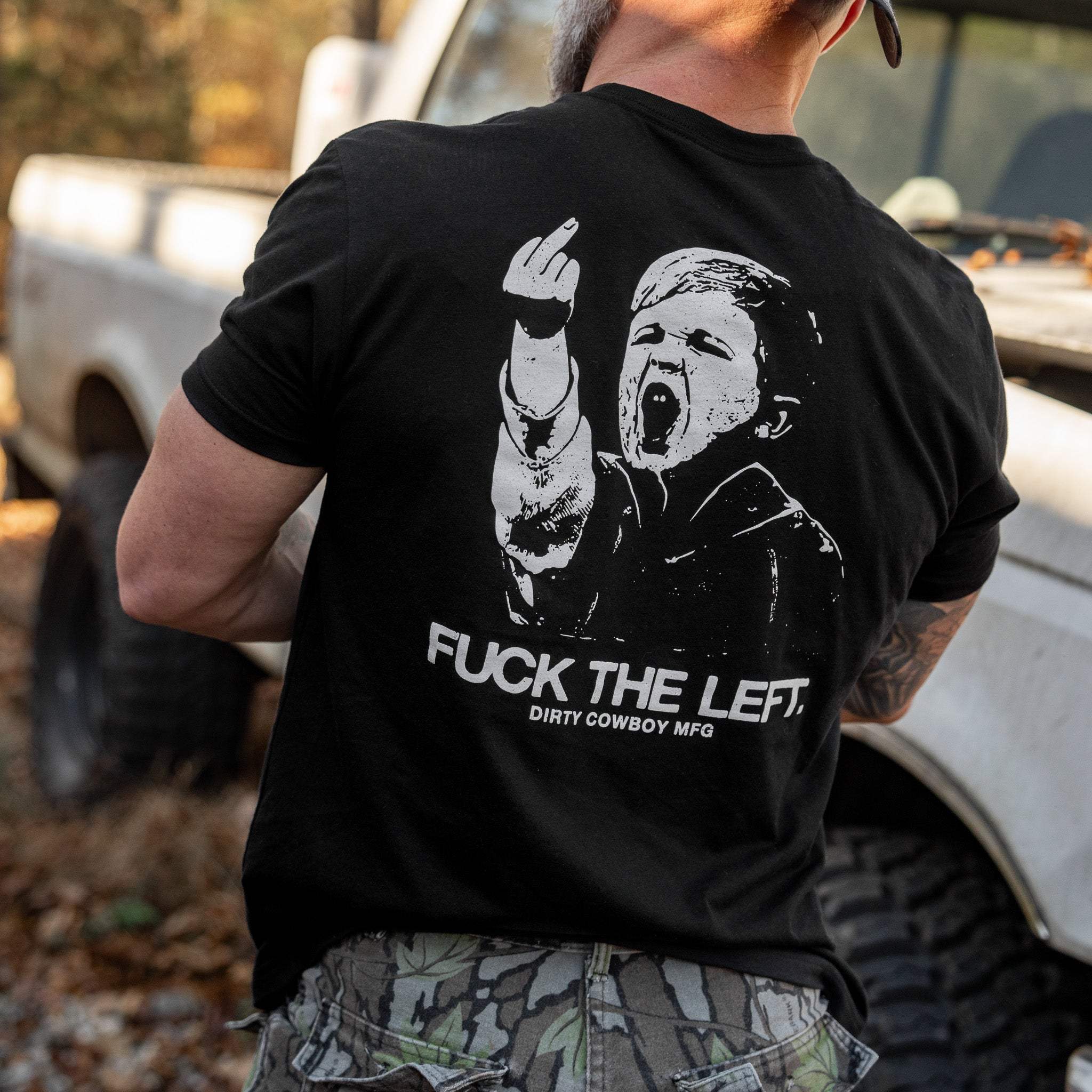 F*ck The Left Men's T-Shirt - DIRTY COWBOY USA - Flyclothing LLC