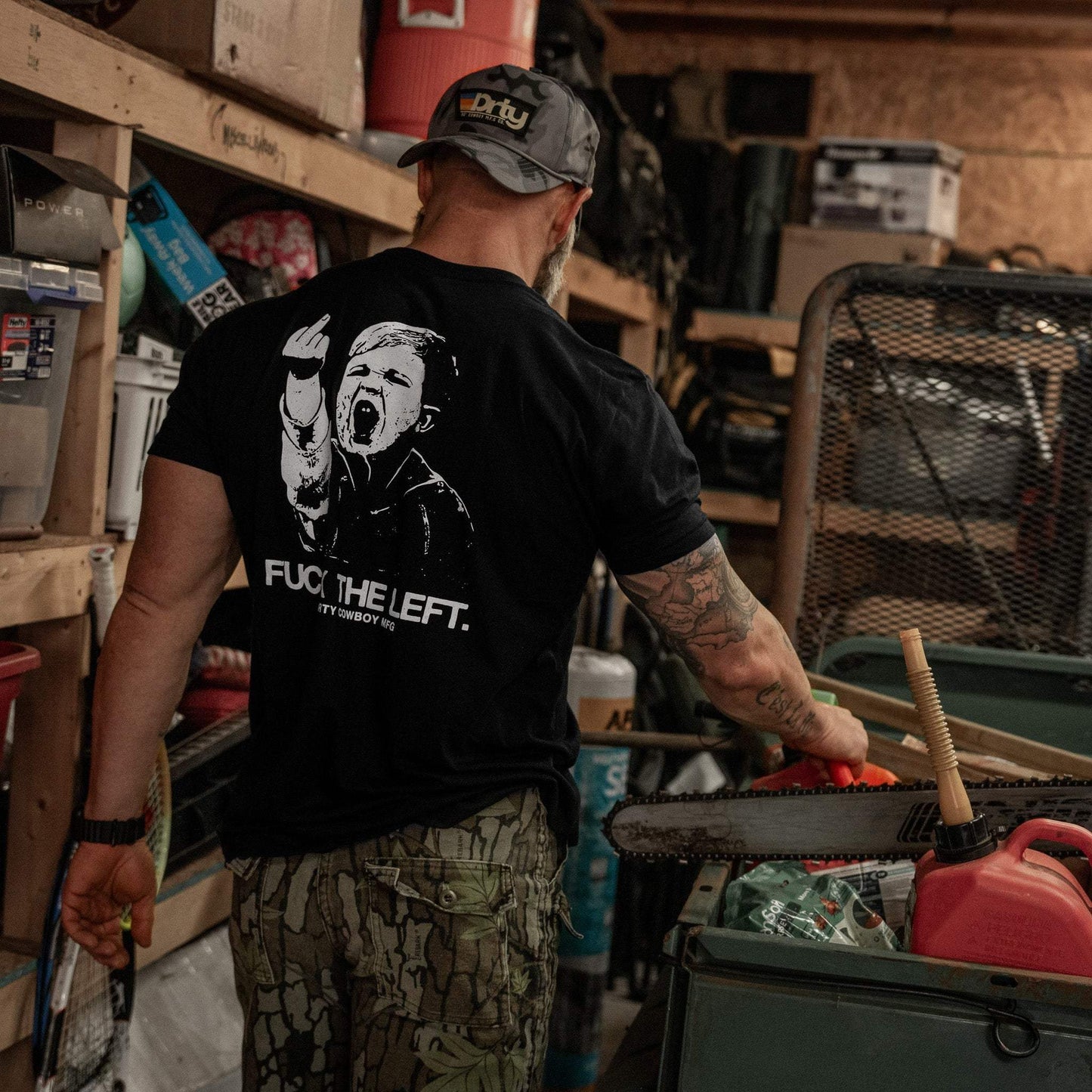 F*ck The Left Men's T-Shirt - DIRTY COWBOY USA - Flyclothing LLC