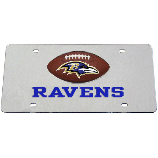 Baltimore Ravens Mirrored License Plate - Baltimore Ravens - Flyclothing LLC