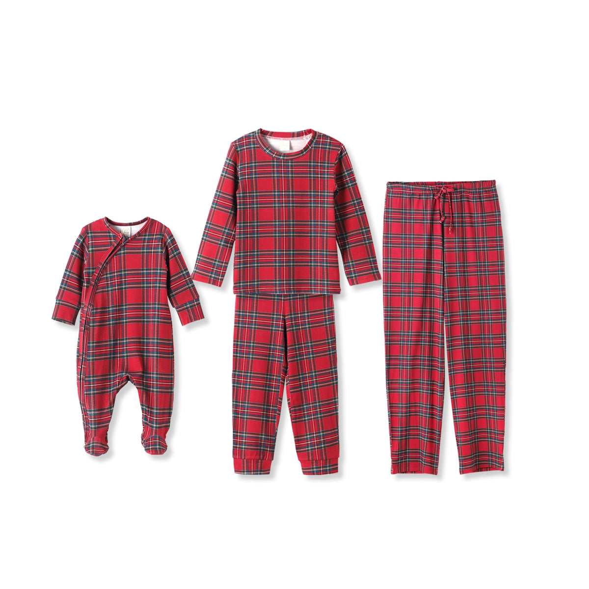 Christmas Tartan Plaid Family Matching Soft Bamboo Pajamas - Tesa Babe - Flyclothing LLC