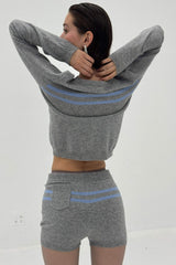 Cashmere Wool Stripe Cardigan - findmenowthelabel - Flyclothing LLC