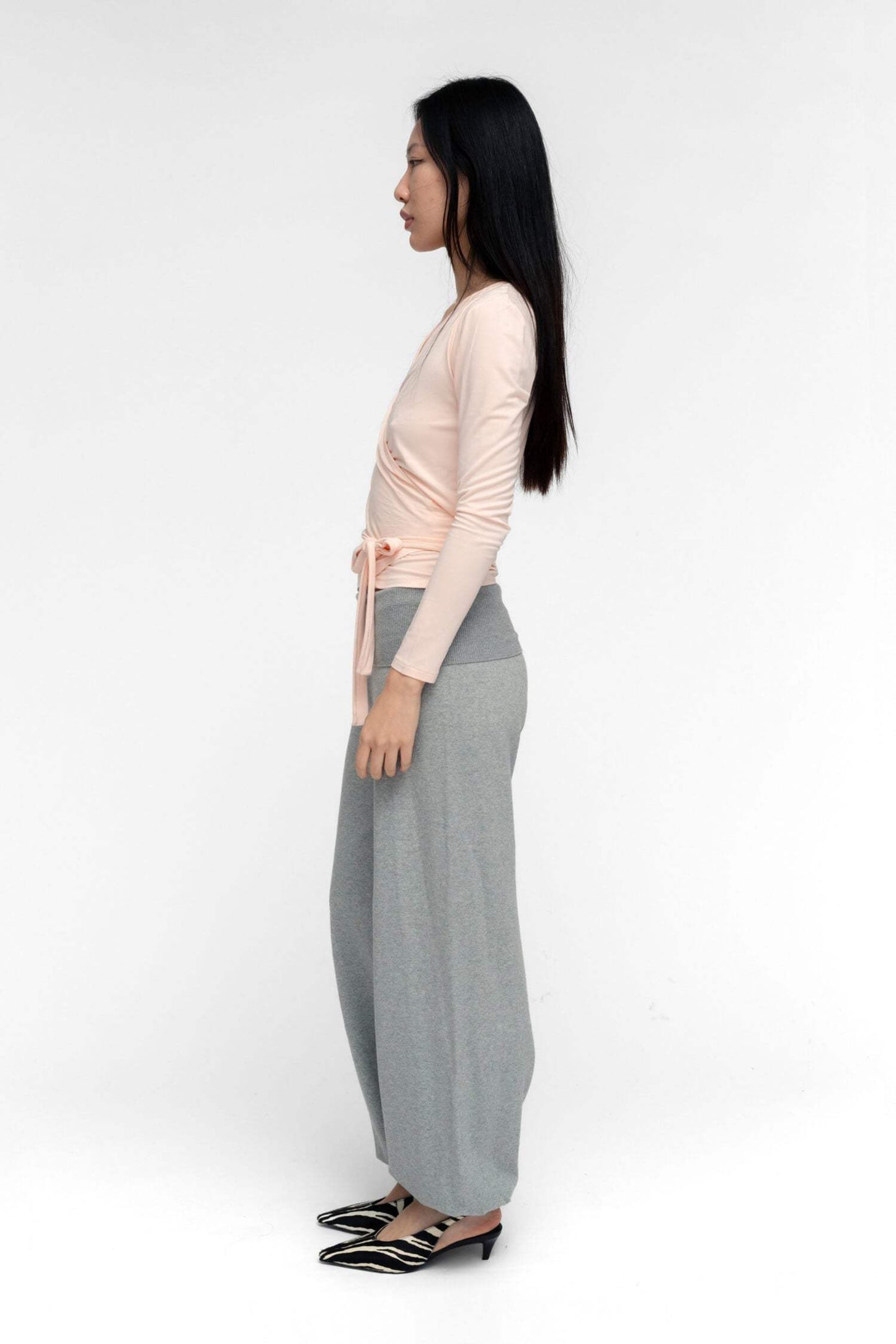 BALLERINA WRAP TOP IN POWDER PINK - findmenowthelabel - Flyclothing LLC