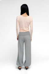 BALLERINA WRAP TOP IN POWDER PINK - findmenowthelabel - Flyclothing LLC