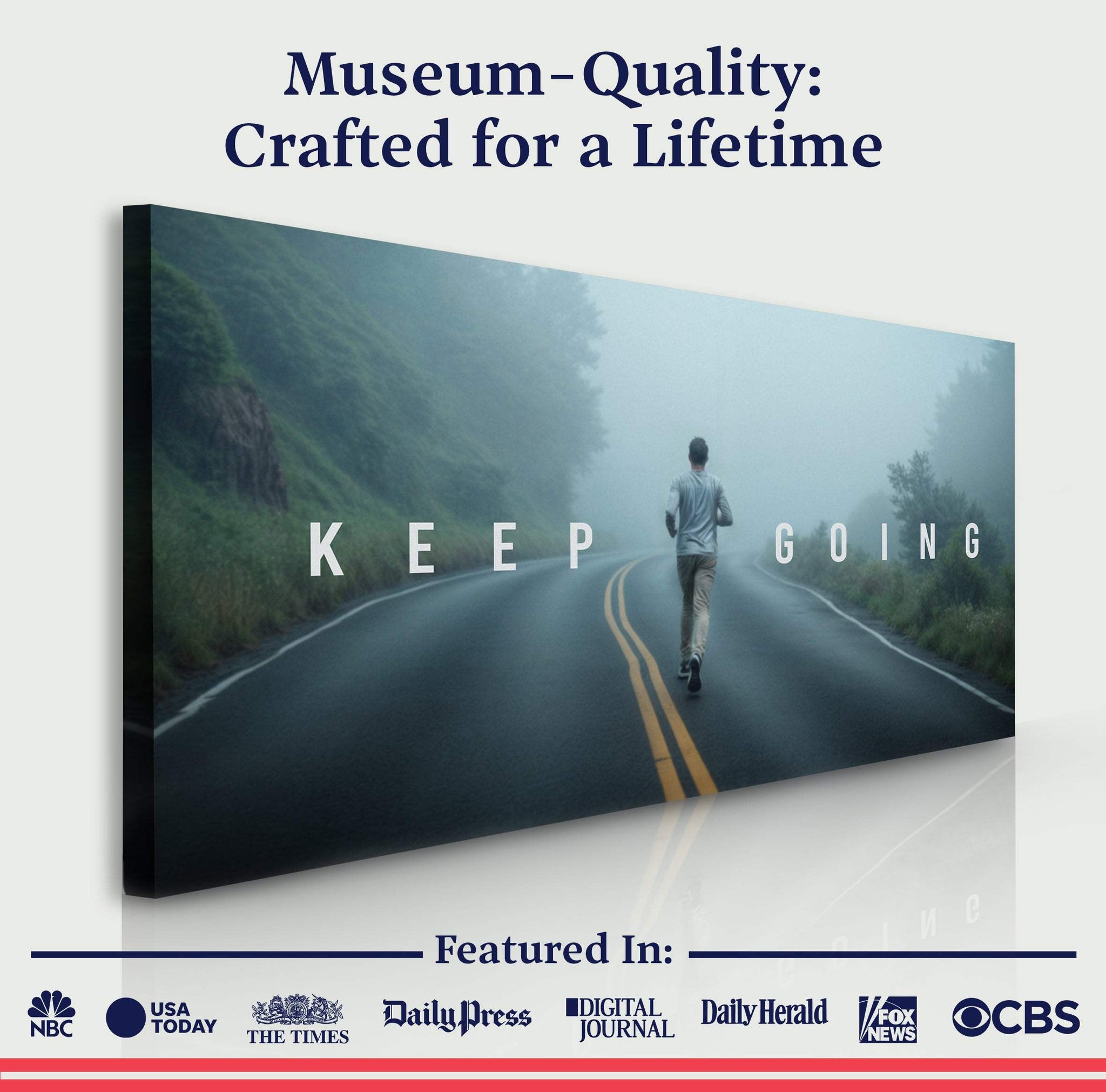 Keep Going Motivational Wall Sign - Tailored Canvases - Flyclothing LLC
