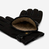 Fabrizio (black) – Tweed men's gloves with touchscreen capability and adjustable snap button - Leather Gloves Online - Flyclothing LLC