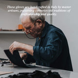Marco (black) - Italian lambskin leather gloves with white rabbit fur lining - Leather Gloves Online - Flyclothing LLC