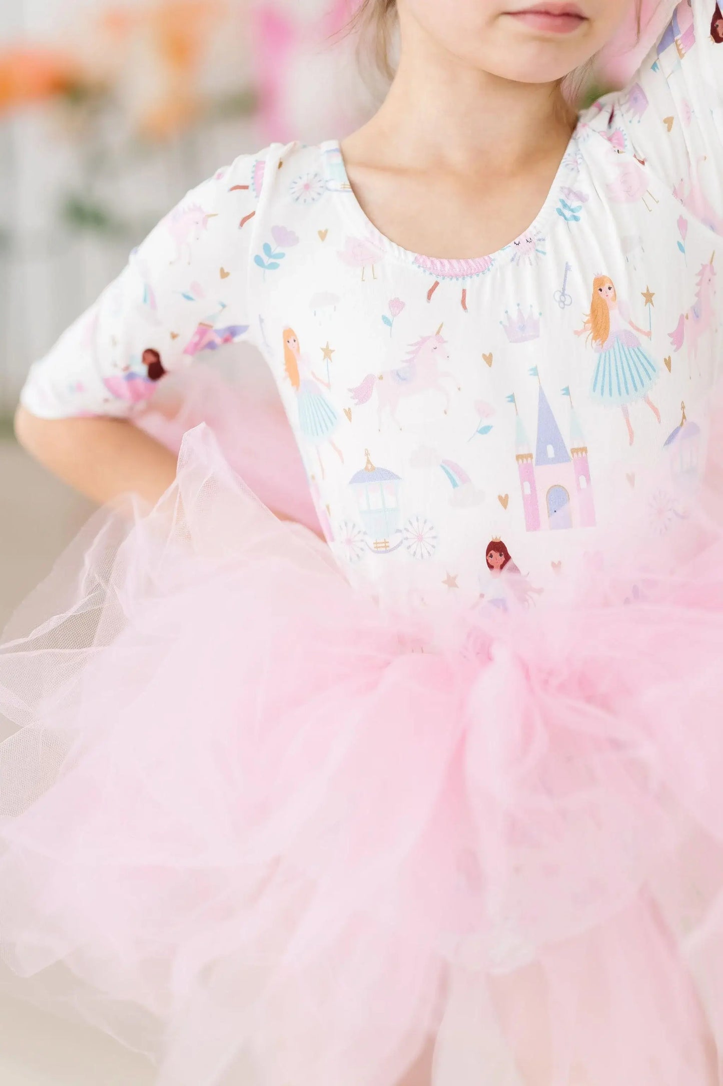 Fairy Princess 3/4 Sleeve Tutu Leotard - Mila & Rose ® - Flyclothing LLC