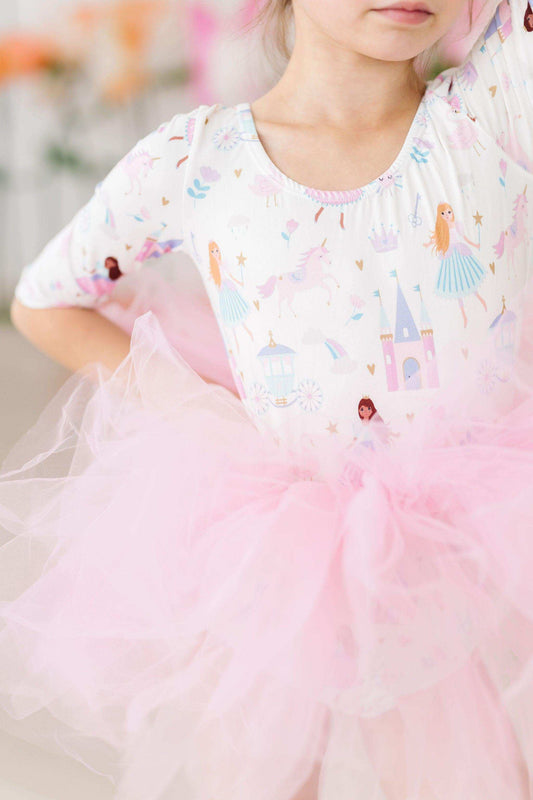 Fairy Princess 3/4 Sleeve Tutu Leotard - Mila & Rose ® - Flyclothing LLC
