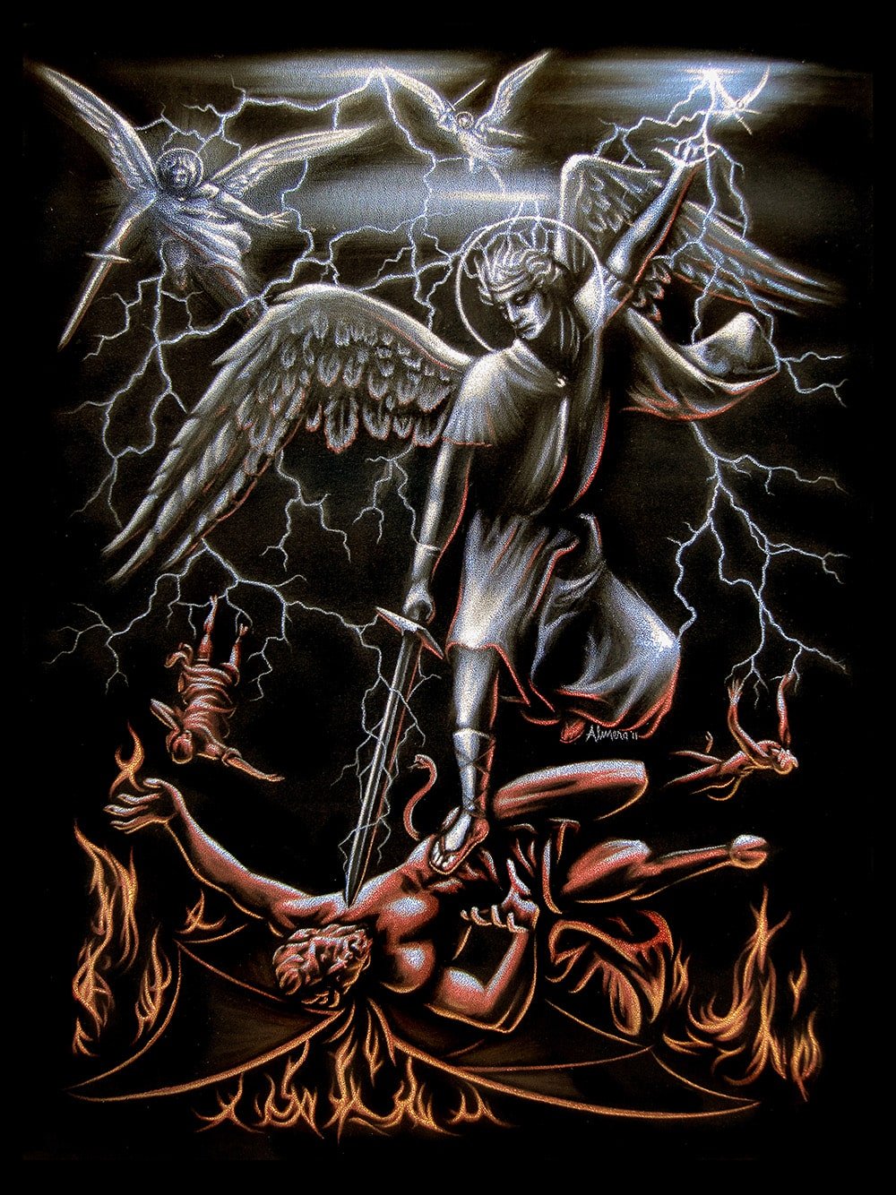 Black Market Art Company Fall Of The Dragon Print