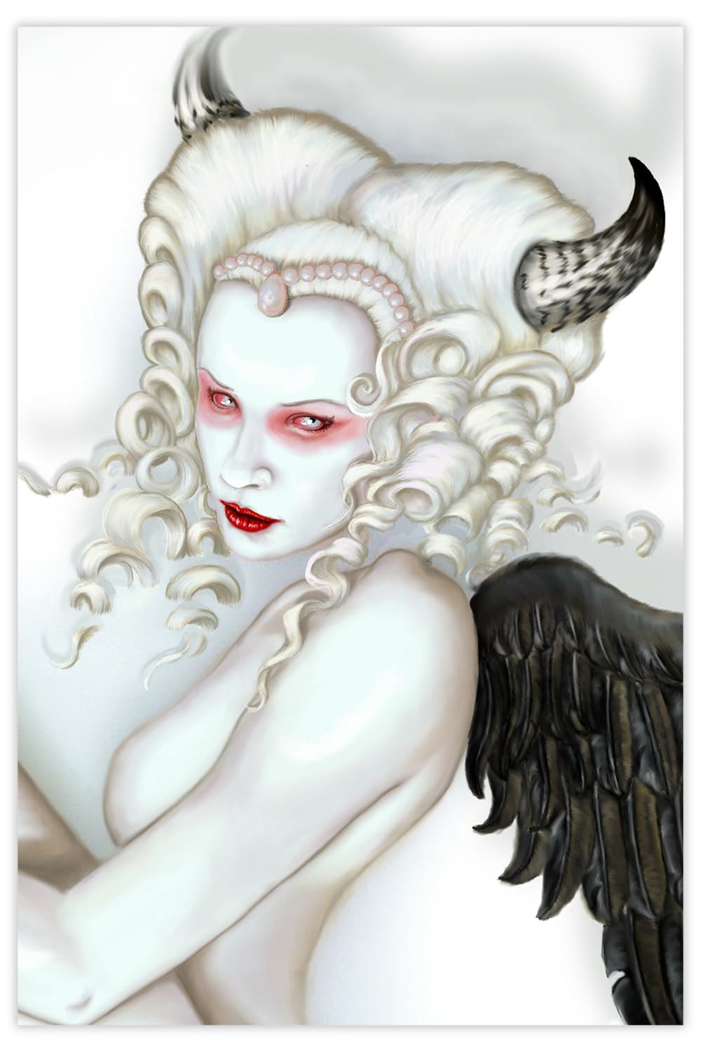 Black Market Art Company Fallen Angel Portrait Print