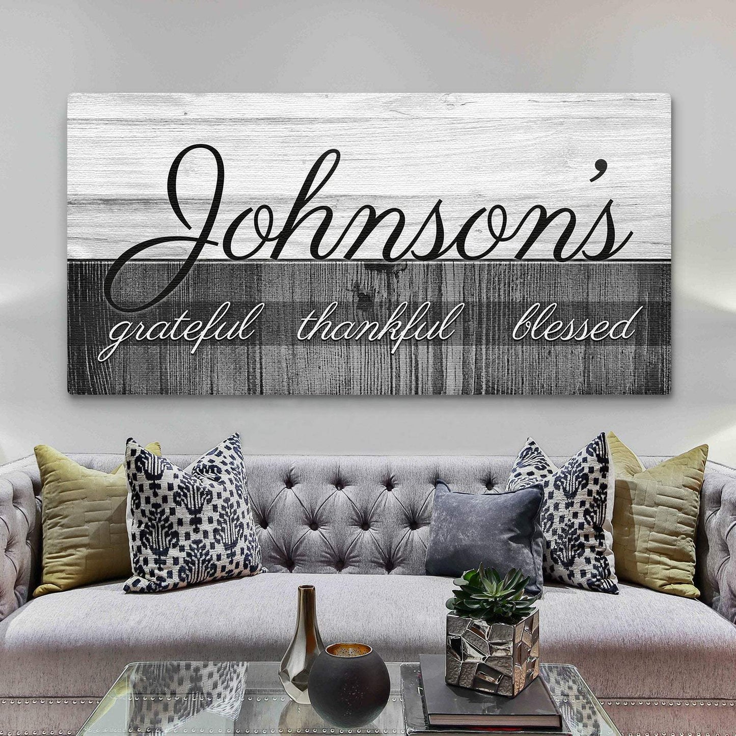 Family Grateful Sign - Tailored Canvases - Flyclothing LLC