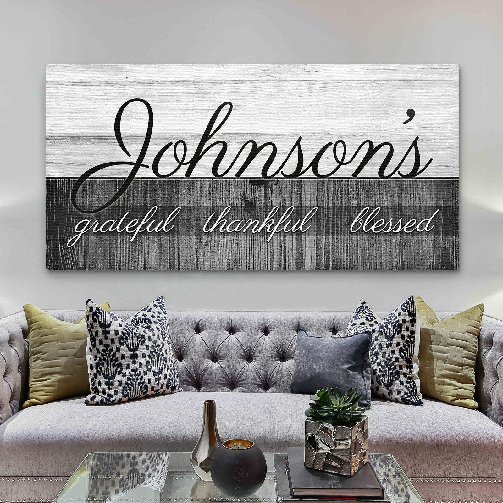 Family Grateful Sign - Tailored Canvases - Flyclothing LLC