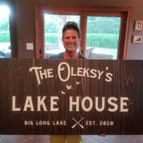 Rustic Family Lake House Sign - Tailored Canvases - Flyclothing LLC