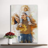 Custom Family Watercolor Portrait - Tailored Canvases - Flyclothing LLC
