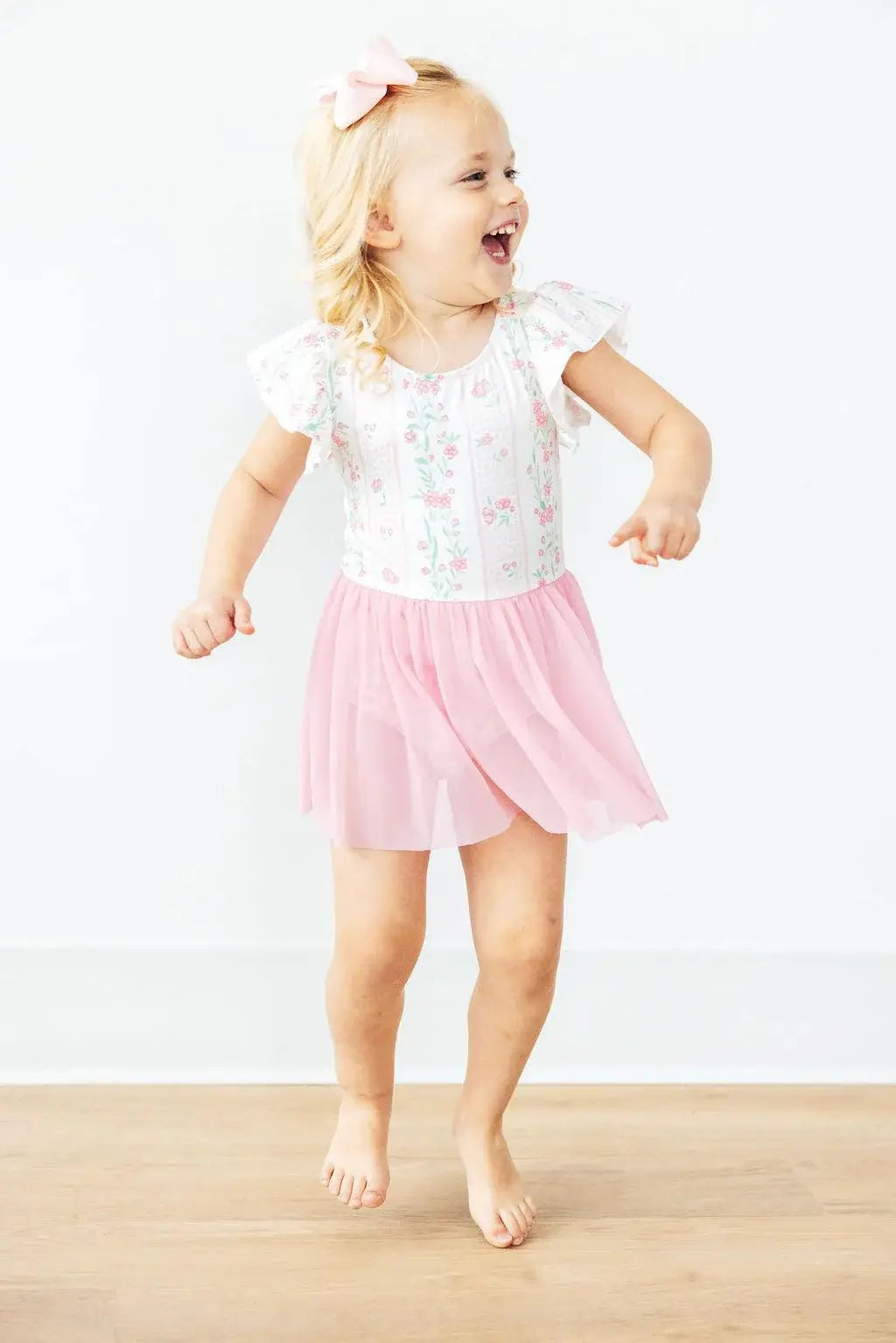 Fancy Florals S/S Twirl Leotard - Mila & Rose ® - Flyclothing LLC