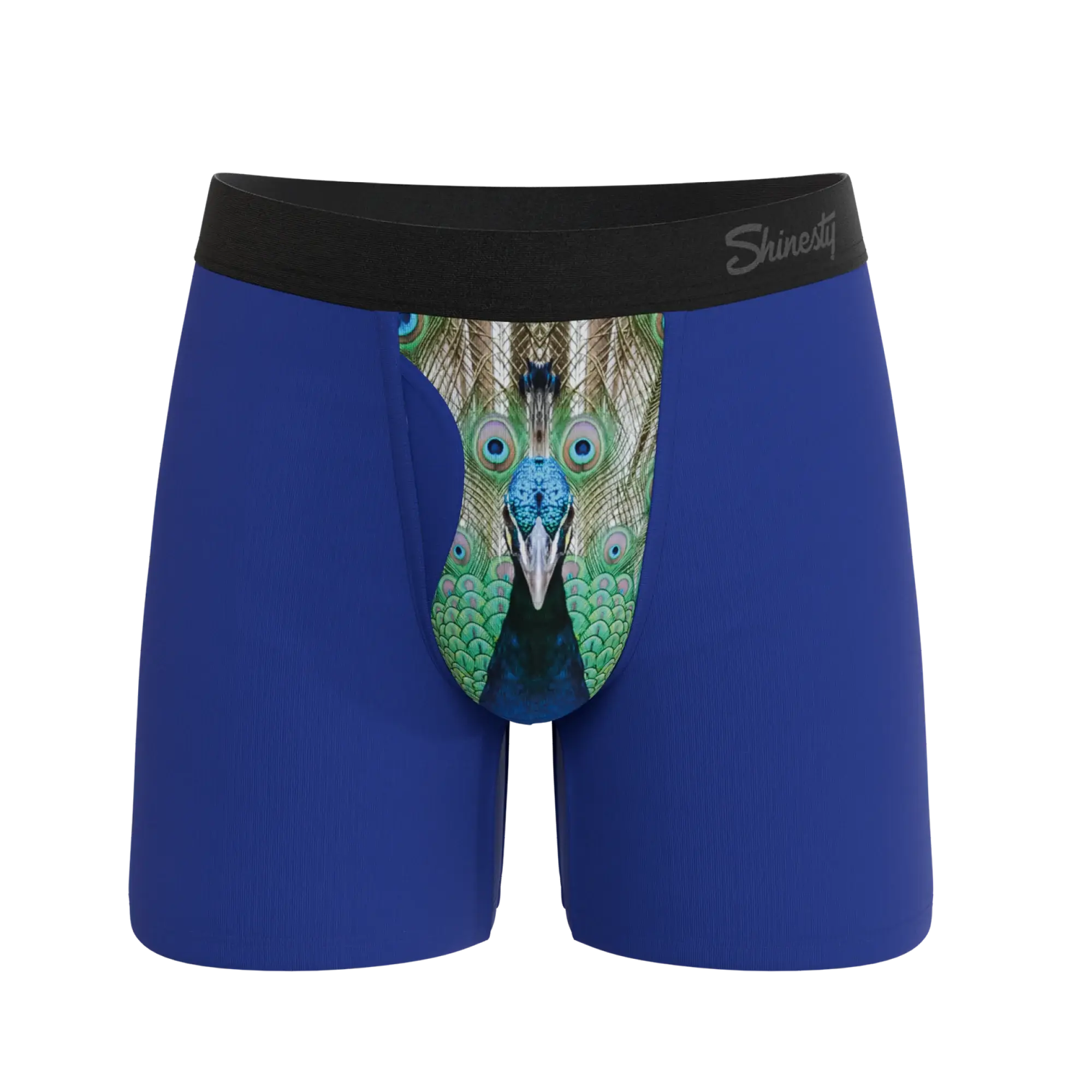 The Fancy Feather | Peacock Ball Hammock® Pouch Underwear With Fly - Shinesty - Flyclothing LLC