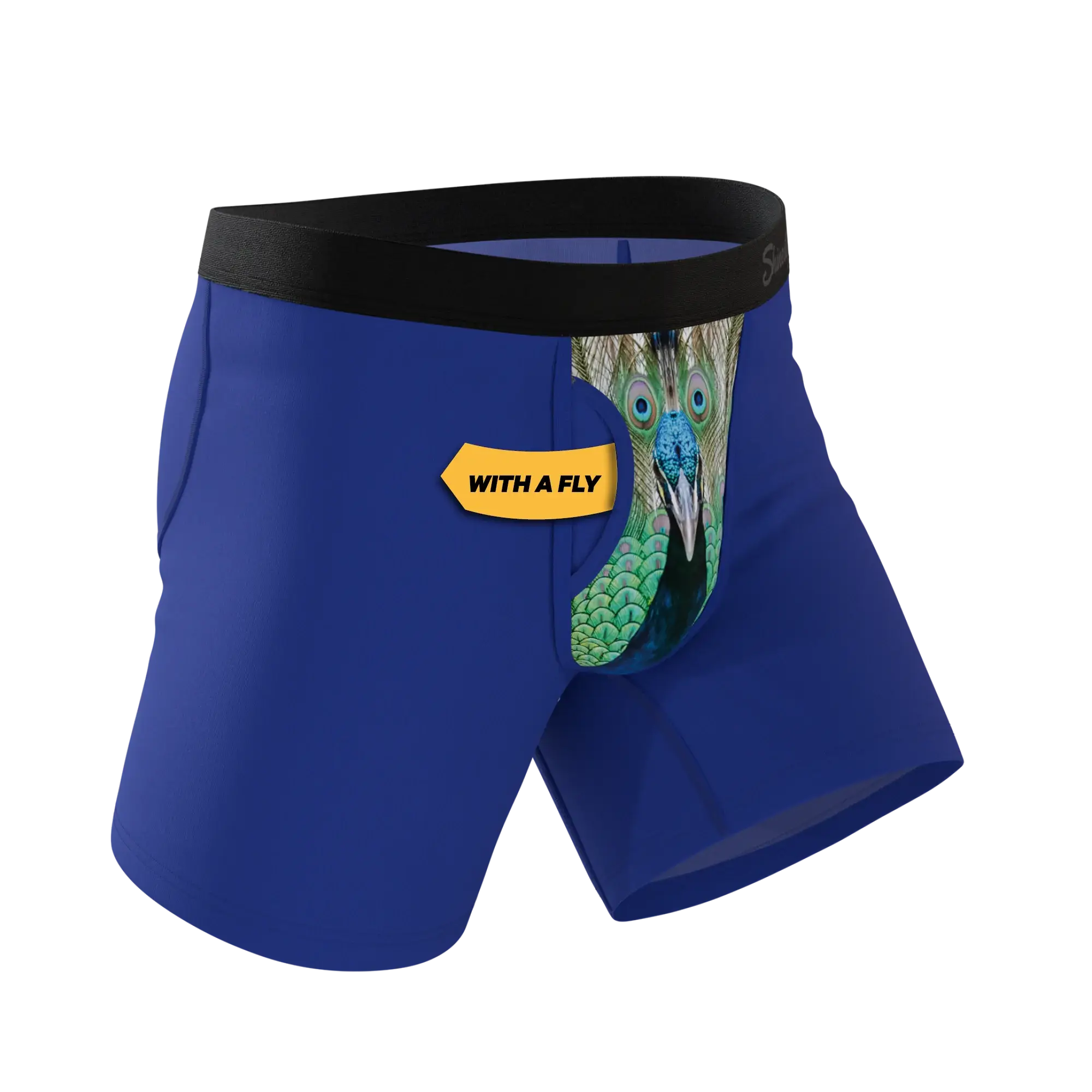The Fancy Feather | Peacock Ball Hammock® Pouch Underwear With Fly - Shinesty - Flyclothing LLC