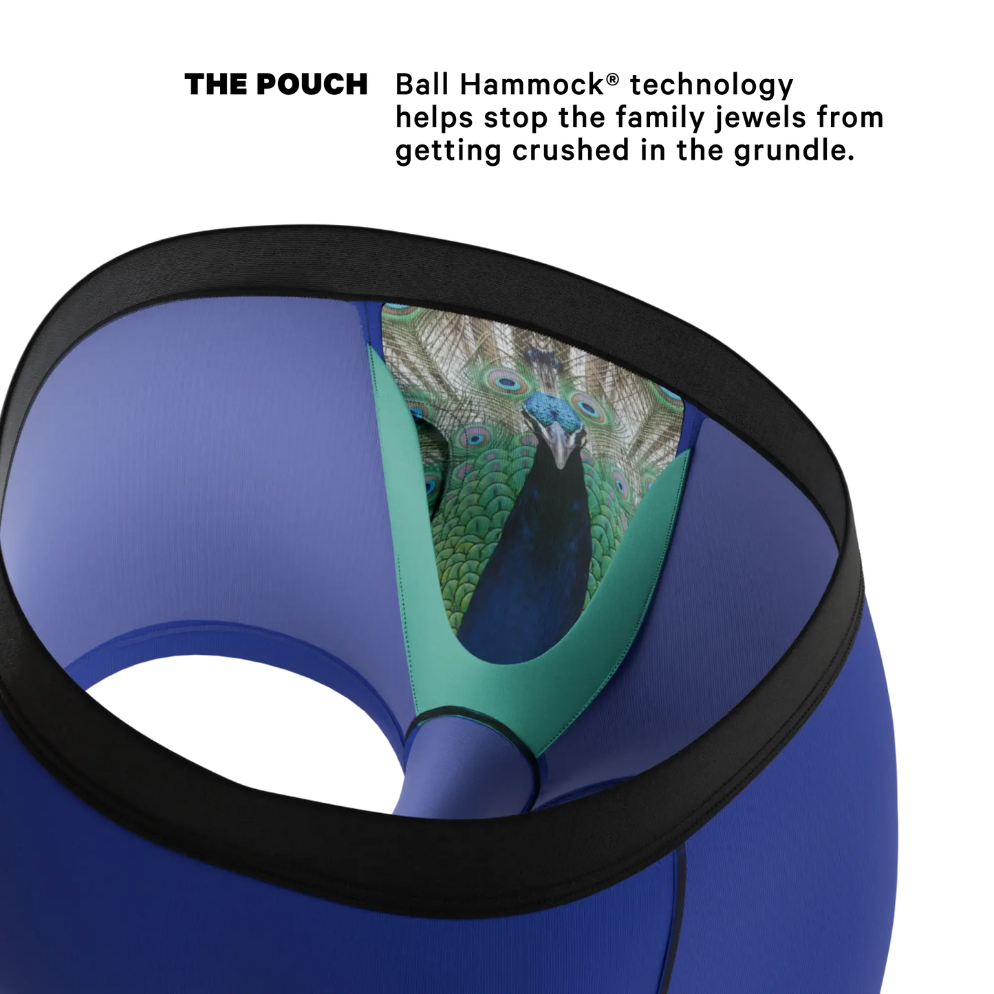The Fancy Feather | Peacock Ball Hammock® Pouch Trunks Underwear - Shinesty - Flyclothing LLC