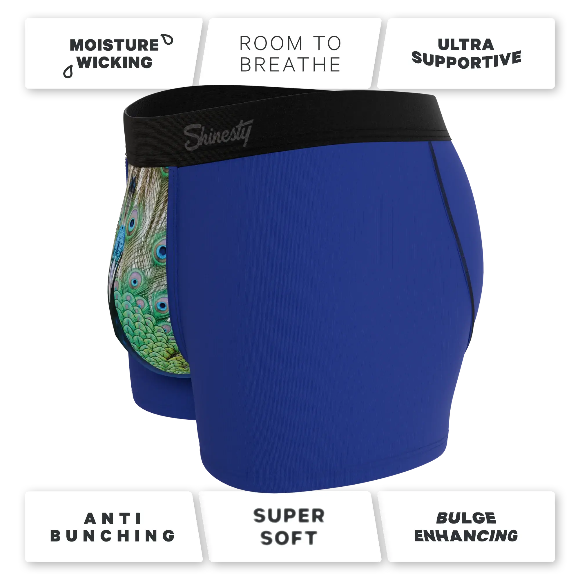 The Fancy Feather | Peacock Ball Hammock® Pouch Trunks Underwear - Shinesty - Flyclothing LLC