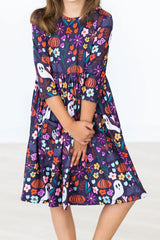 Fangtastic 3/4 Sleeve Pocket Twirl Dress - Mila & Rose ® - Flyclothing LLC