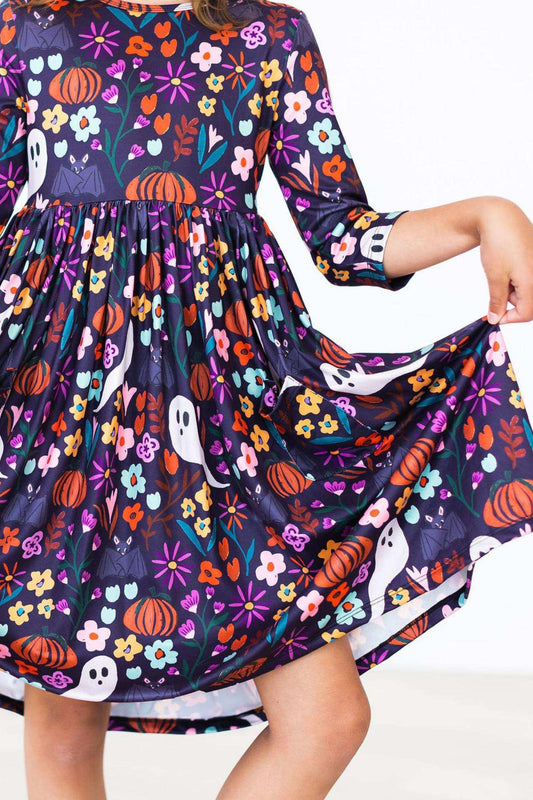 Fangtastic 3/4 Sleeve Pocket Twirl Dress - Mila & Rose ® - Flyclothing LLC