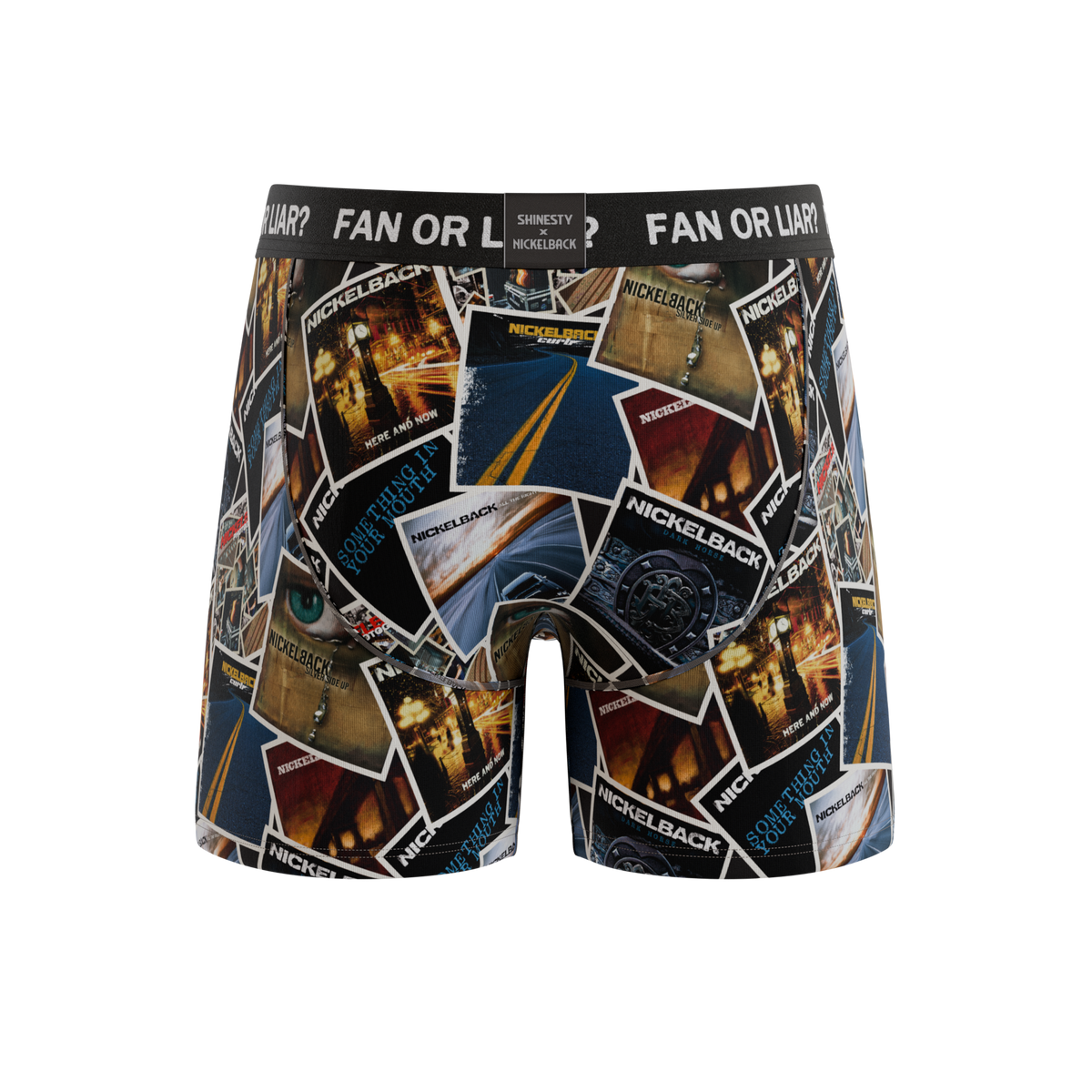 The Fan or Liar | Shinesty X Nickelback Albums Ball Hammock® Pouch Underwear With Fly - Shinesty - Flyclothing LLC