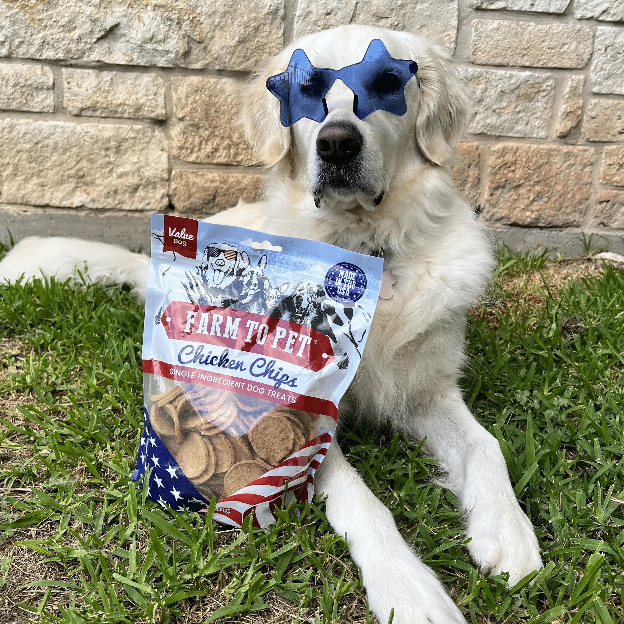 Americana Chicken Chips for Dogs | Celebrate with USA-made Dog Treats - Farm To Pet - Flyclothing LLC