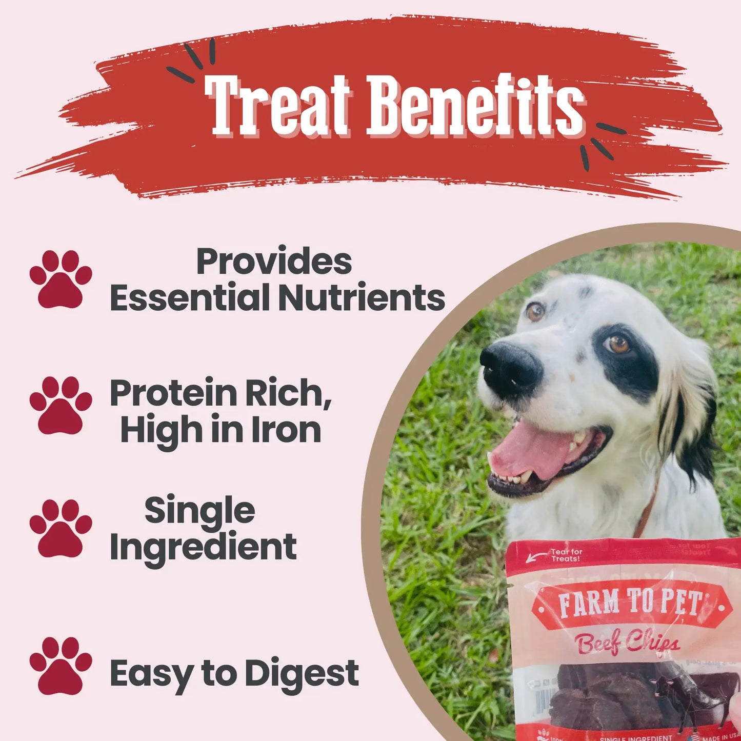 Beef Chips Snack Pack Bundles | Dog Treats for Training & Travel - Farm To Pet - Flyclothing LLC