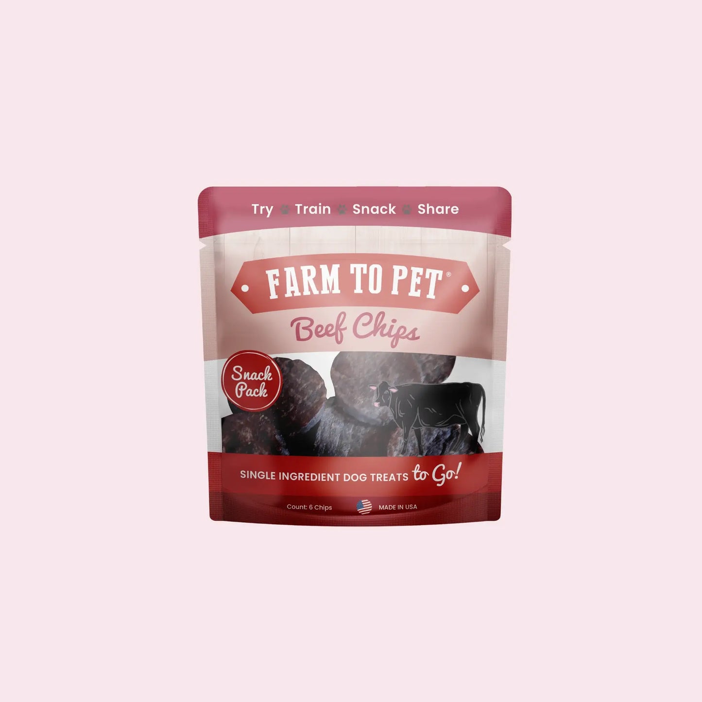 Beef Chips Snack Pack Bundles | Dog Treats for Training & Travel - Farm To Pet - Flyclothing LLC