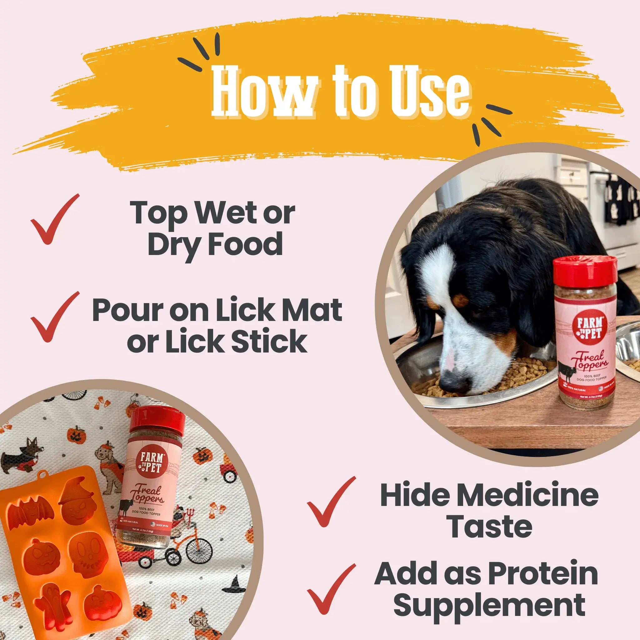 Treat Topper Beef Dog Food Topper | Powdered Meal Topper for Pets - Farm To Pet - Flyclothing LLC