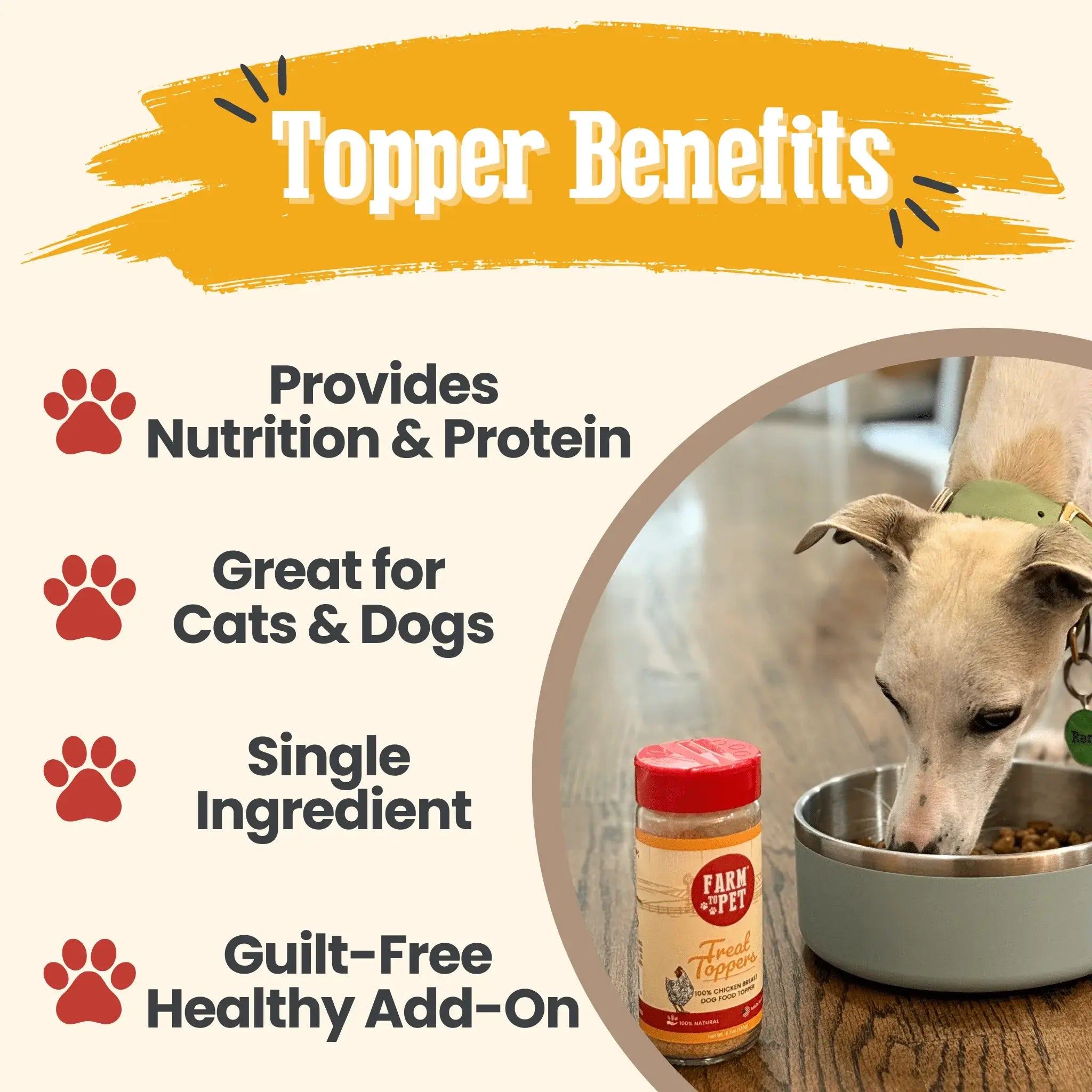 Treat Topper Chicken Dog Food Topper | Healthy Meal Supplement for Dogs - Farm To Pet - Flyclothing LLC