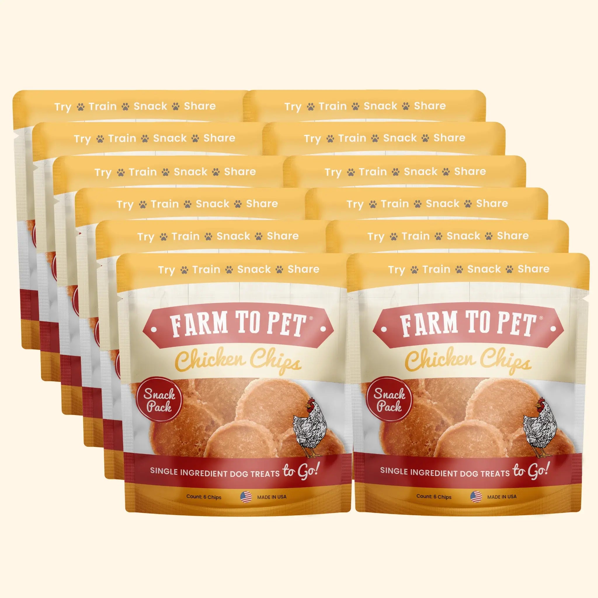 Chicken Chips Snack Pack Bundles | Dog Party Favors & Training Treats - Farm To Pet - Flyclothing LLC