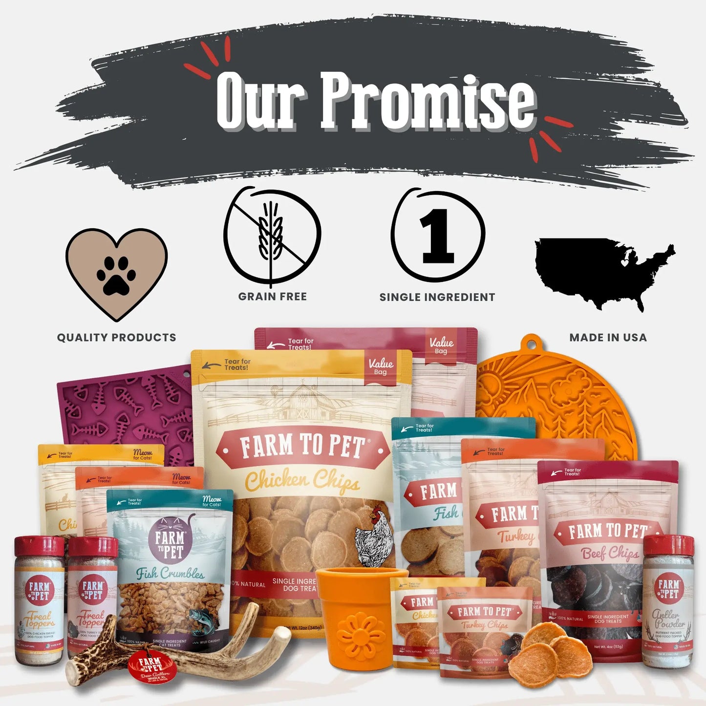 Elk Antler Dog Chews | All-Natural Whole and Split Elk Antler Chews for Dogs - Farm To Pet - Flyclothing LLC