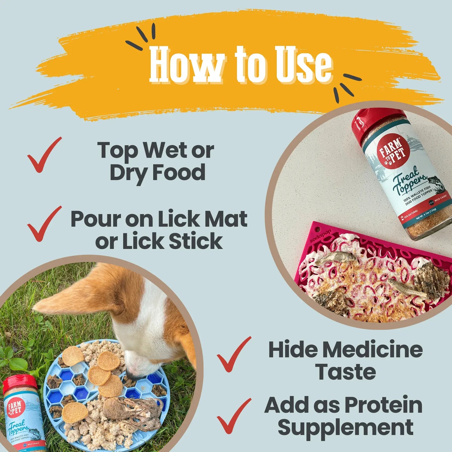 Treat Topper Fish Dog Food Topper | Low-Fat Meal Topper for Pets - Farm To Pet - Flyclothing LLC