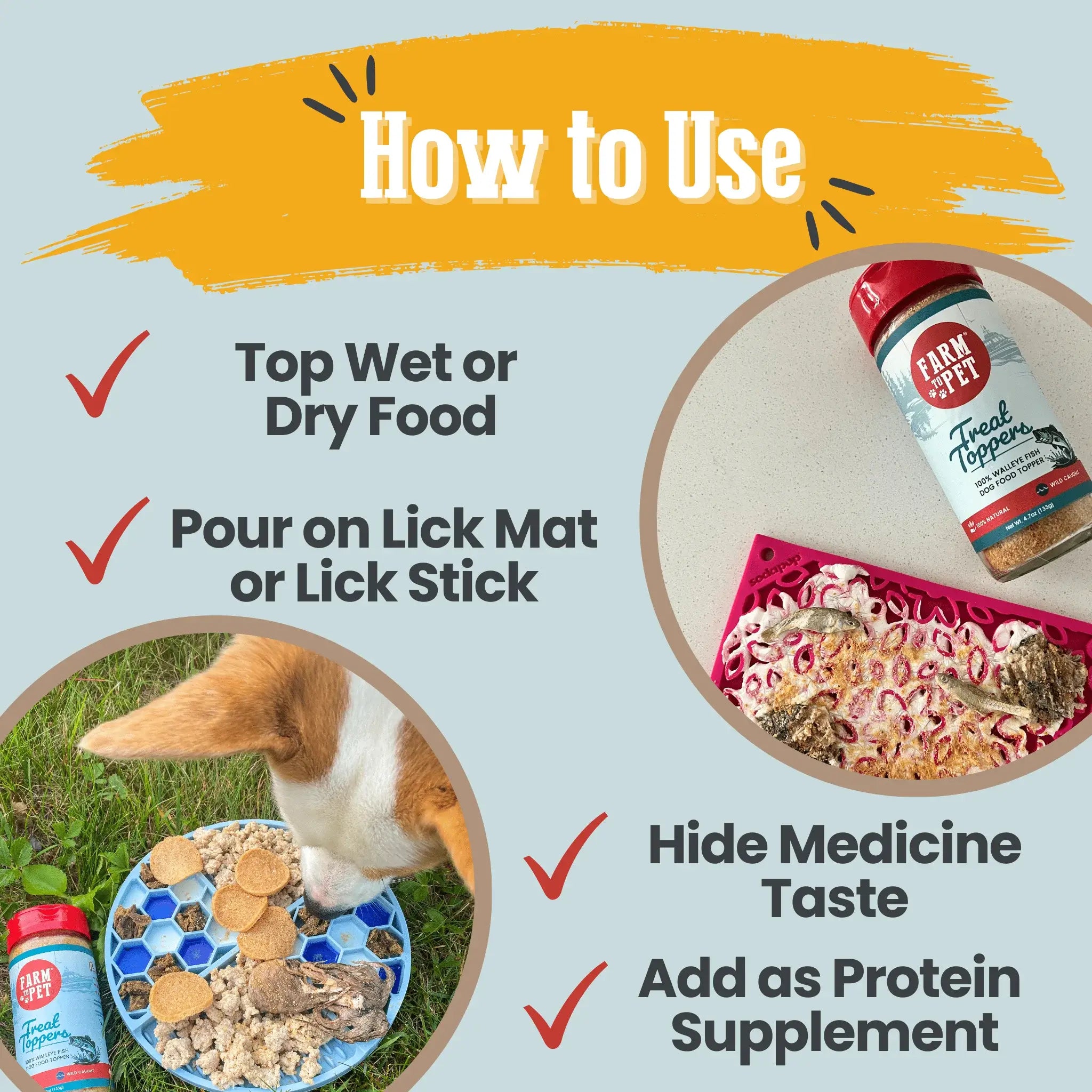 Treat Topper Fish Dog Food Topper | Low-Fat Meal Topper for Pets - Farm To Pet - Flyclothing LLC