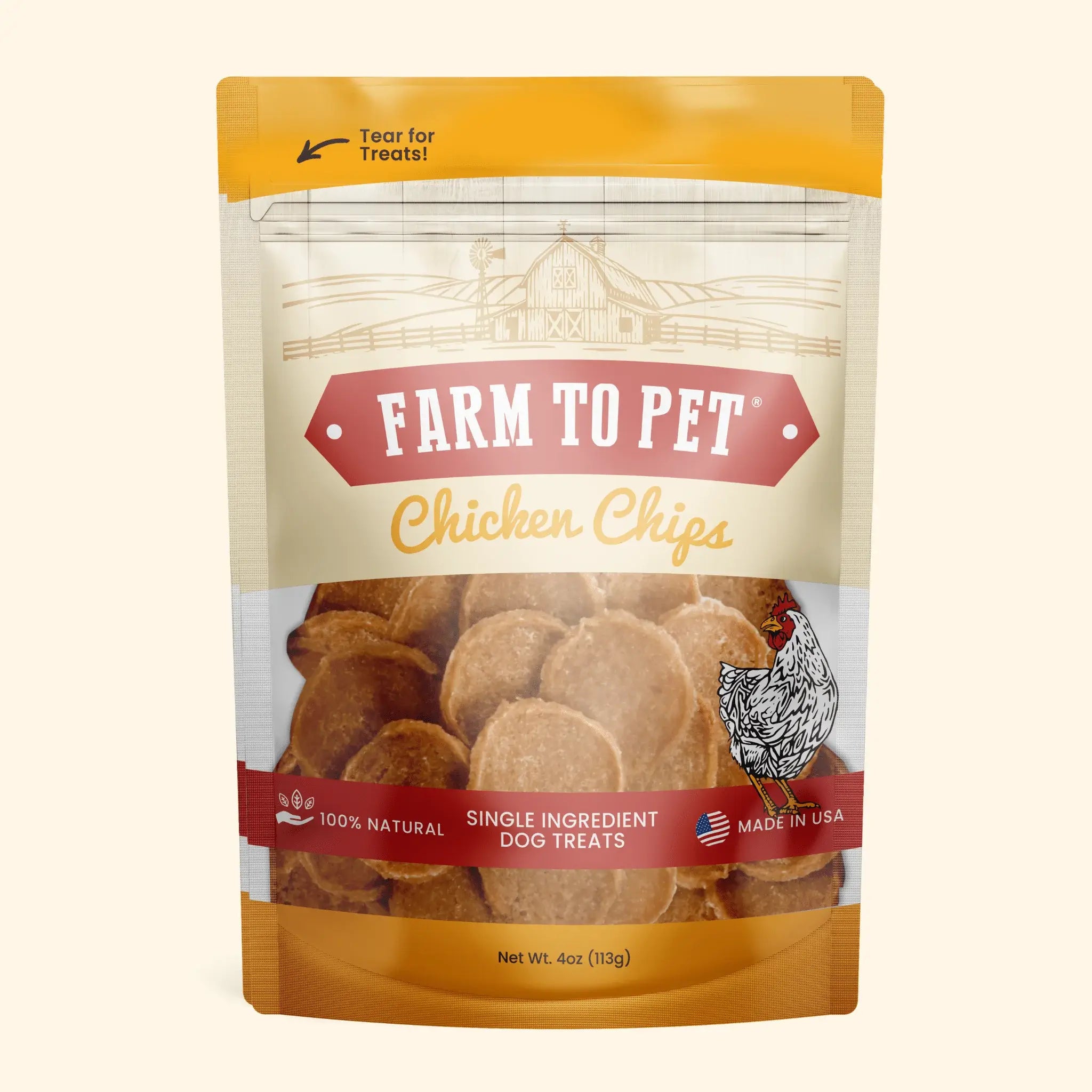 Chicken Chips for Dogs | All-Natural Single-Ingredient Dog Treats - Farm To Pet - Flyclothing LLC